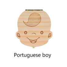 Load image into Gallery viewer, Tooth Box Dutch /Portugue / Spanish/English/French/Russian/ Italian Wood Tooth Box Organizer Save Milk Teeth Wood Storage Teeth